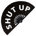 Shut Up Hand Fan Foldable Bamboo Circuit Rave Hand Fans Curse Words Expressions Funny Statement Gag Gifts Festival Accessories