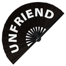 Unfriend foldable bamboo hand fan