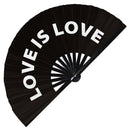 Love is love Bamboo Hand Fan