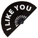 I Like You Bamboo Hand Fan