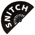 Snitch hand fan foldable bamboo circuit rave hand fans Slang Words Fan outfit party gear gifts music festival rave accessories