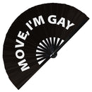 Move I'm Gay Bamboo Hand Fan