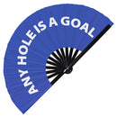 Any Hole is a Goal Bamboo Hand Fan