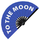 To The Moon | Hand Fan foldable bamboo gifts Festival accessories Rave handheld event Clack fans