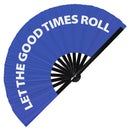 Let The Good Times Roll Bamboo Hand Fan