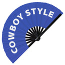 Cowboy Style Bamboo Hand Fan