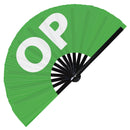 OP Bamboo Hand Fan