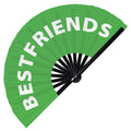 Bestfriends hand fan foldable bamboo circuit rave hand fans Slang Words Fan outfit party gear gifts music festival rave accessories