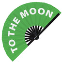 To The Moon Bamboo Hand Fan