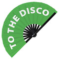 To The Disco | Hand Fan foldable bamboo gifts Festival accessories Rave handheld event Clack fans