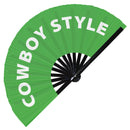 Cowboy Style Bamboo Hand Fan