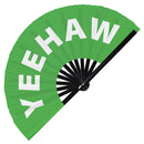 Yeehaw Bamboo folding hand fan