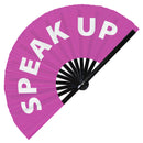 Speak Up Bamboo Hand Fan