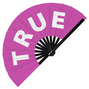 True Foldable bamboo hand fan