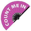 Count Me In Bamboo Hand Fan