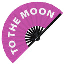 To The Moon Bamboo Hand Fan