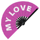 My Love Bamboo Hand Fan