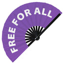 Free For All | Hand Fan foldable bamboo gifts Festival accessories Rave handheld event Clack fans