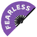 Fearless hand fan foldable bamboo circuit rave hand fans Slang Words Fan outfit party gear gifts music festival rave accessories
