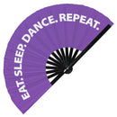 Eat. Sleep. Dance. Repeat Bamboo Hand Fan