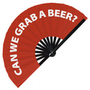 Can We Grab A Beer? | Bamboo hand fan