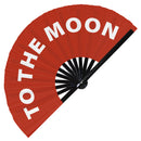 To The Moon Bamboo Hand Fan