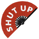 Shut Up Bamboo Hand Fan