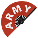 Army - Bamboo hand fan