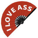 I love ass Bamboo Hand Fan