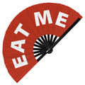 Eat Me Hand Fan Foldable Bamboo Circuit Rave Hand Fans Slang Words Expressions Funny Statement Gag Gifts Festival Accessories