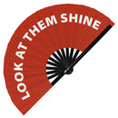 Look At Them Shine Bamboo Hand Fan