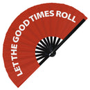 Let The Good Times Roll Bamboo Hand Fan