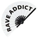 Rave Addict Bamboo Hand Fan