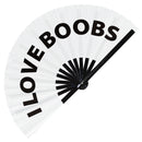 I love boobs Bamboo Hand Fan
