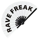 Rave Freak Bamboo Hand Fan