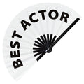 Best Actor | Hand Fan foldable bamboo gifts Festival accessories Rave handheld event Clack fans