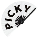 Picky | Hand Fan foldable bamboo gifts Festival accessories Rave handheld event Clack fans