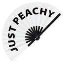 Just Peachy Bamboo Hand Fan