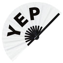 Yep Bamboo folding hand fan