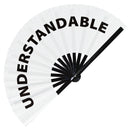 Understandable foldable bamboo hand fan