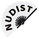 Nudist Bamboo Hand Fan