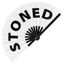 Stoned Bamboo Hand Fan