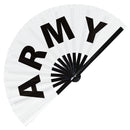 Army - Bamboo hand fan