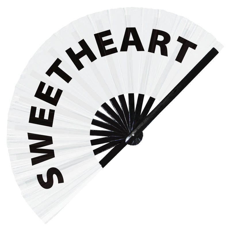 Sweetheart hand fan foldable bamboo circuit rave hand fans Slang Words Fan outfit party gear gifts music festival rave accessories