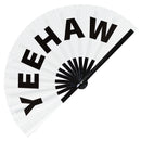 Yeehaw Bamboo folding hand fan