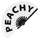 Peachy Bamboo Hand Fan
