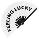 Feeling Lucky Bamboo Hand Fan