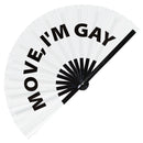 Move I'm Gay Bamboo Hand Fan
