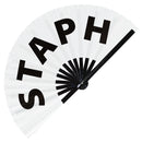 Staph Bamboo Hand Fan
