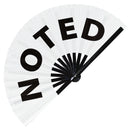 Noted Bamboo Hand Fan